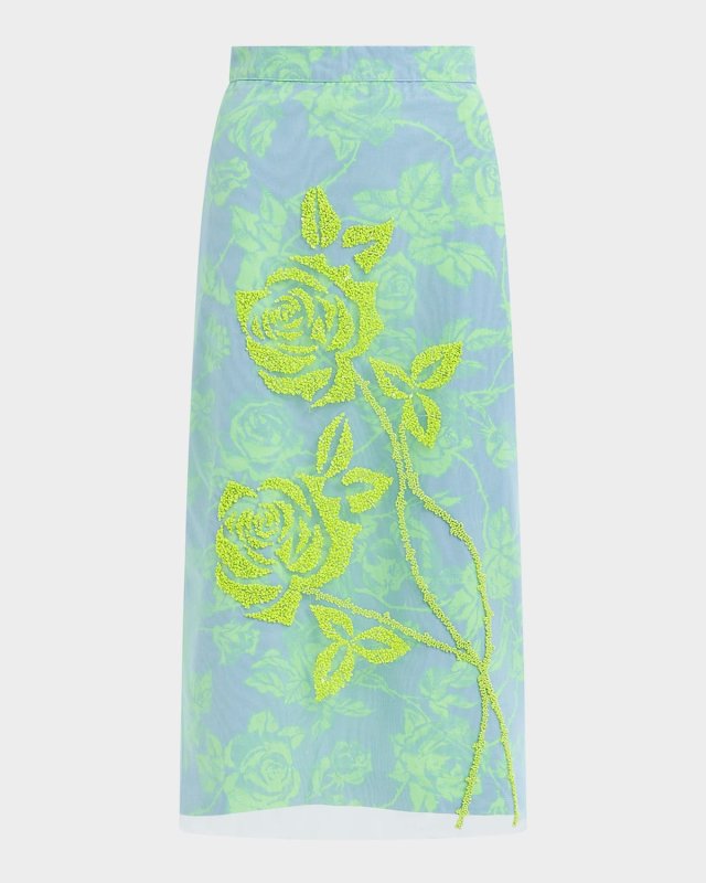 Hisces Tulle Midi Skirt
